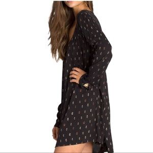 Billabong Oversized Tie Neck Long Sleeve Flowy Tunic Dress or Swimsuit C…